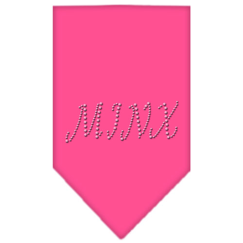 Minx Rhinestone Bandana Bright Pink Large